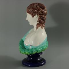 Copeland Majolica Bust of Clytie The Water Nymph - 2502724