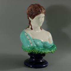 Copeland Majolica Bust of Clytie The Water Nymph - 2502729