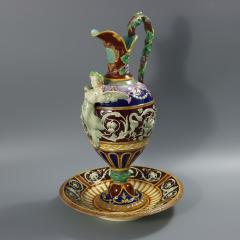 Copeland Majolica Renaissance Style Ewer And Stand - 4227156