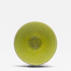 Copier Andries Dirk A D Copier Leerdam Unica Light Green Craquel Glass Dish c 1926 - 4826203
