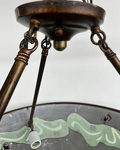 Copper Art Glass Studio Brutalist Fixture Pendant Chandelier - 4322332