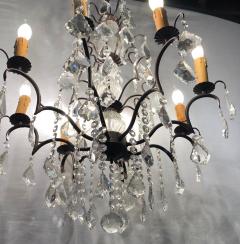 Copper Designed Metal and Crystal Chandelier with Centre Cut Glass Column - 2978568