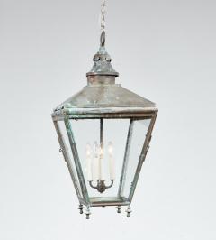 Copper Hanging Lantern with Scalloped Finial - 4436389