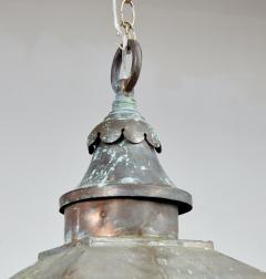 Copper Hanging Lantern with Scalloped Finial - 4436390