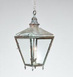 Copper Hanging Lantern with Scalloped Finial - 4436395