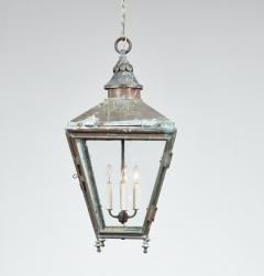 Copper Hanging Lantern with Scalloped Finial - 4436396