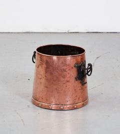 Copper Kindling Bucket with Blackened Iron Handles - 2906998