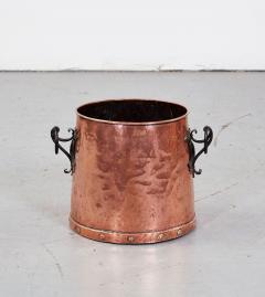 Copper Kindling Bucket with Blackened Iron Handles - 2907001