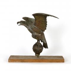 Copper Pilot House Eagle Weather Vane On Later Mount American Circa 1885 - 2182787