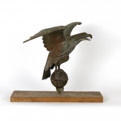 Copper Pilot House Eagle Weather Vane On Later Mount American Circa 1885 - 2182795