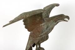 Copper Pilot House Eagle Weather Vane On Later Mount American Circa 1885 - 2182797