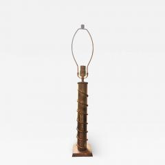 Copper and Brass Table Lamp France c 1940 - 3196921
