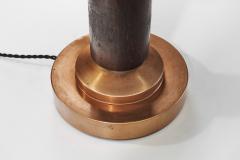 Copper and Wood Art Deco Table Lamp Europe ca 1930s - 3317631