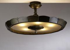 Copper and glass pendant lamp - 4543912