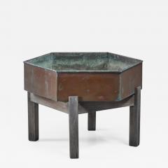 Copper and wood planter from Sweden - 959834