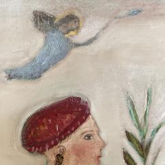 Corinne Tichadou LA NATIVIT AUX ROIS MAGES Nativity and wise men Oil painting - 3365051