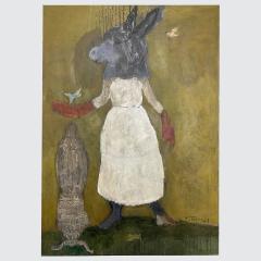 Corinne Tichadou PEAU DANE Donkeyskin Oil painting by Corinne Tichadou - 3366452