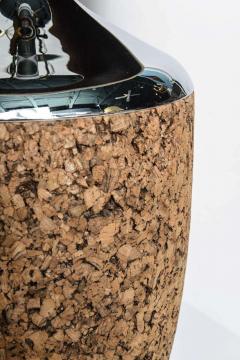 Cork and Chrome Table Lamp - 1803228