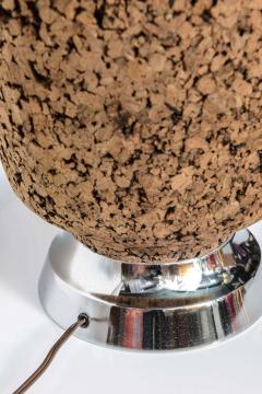 Cork and Chrome Table Lamp - 1803231