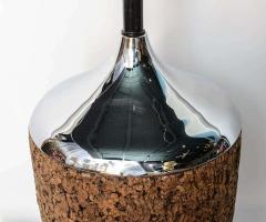 Cork and Chrome Table Lamp - 1803233