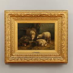 Cornelis Van Leemputten SHEEP IN A BARN WITH CHICKENS - 2481960