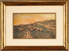 Cornelis Westerbeek Antique Watercolor Painting of Sheep by Cornelis Westerbeek 1873 1903  - 3992499