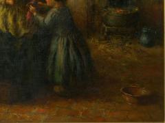 Cornelis Wouter Bouter Happy Days Oil Painting on Canvas of Mother w Children by Cornelius Wouter B  - 993131