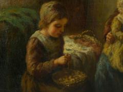 Cornelis Wouter Bouter Happy Days Oil Painting on Canvas of Mother w Children by Cornelius Wouter B  - 993140