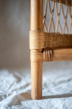 Corner Bookcase in Bamboo and Rattan 1970s - 4662739