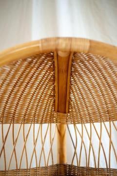 Corner Bookcase in Bamboo and Rattan 1970s - 4662747