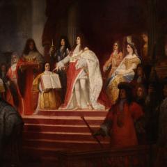 Coronation of Victor Amadeus II painting signed Ed Hamman and dated 1866 - 4334342