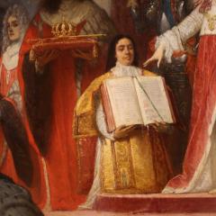 Coronation of Victor Amadeus II painting signed Ed Hamman and dated 1866 - 4334351