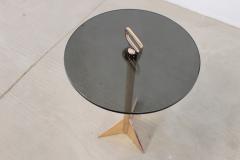 Costantini Design Bellance Occasional Cigarette Table in Cast Bronze and Glass - 405918