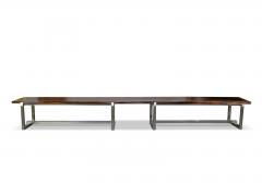 Costantini Design Donato Steel Framed Dining Table with Argentine Rosewood Top - 406269