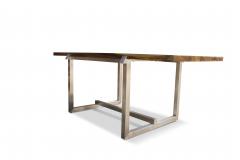 Costantini Design Donato Steel Framed Dining Table with Argentine Rosewood Top - 406272