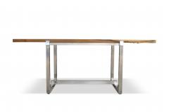 Costantini Design Donato Steel Framed Dining Table with Argentine Rosewood Top - 406273