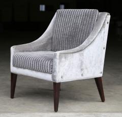 Costantini Design Lucina Lounge Chair with Arms in Fabric from Kravet with Buttons - 405876