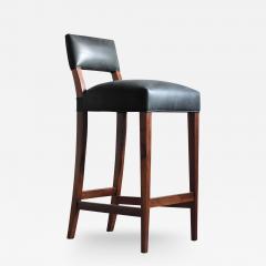 Costantini Design Neto Modern Stool in Rosewood Frame and Argentine Leather - 407998