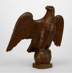 Country Carved Oak Eagle Figure - 4408186
