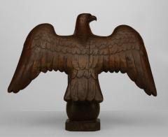 Country Carved Oak Eagle Figure - 4408188