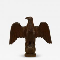 Country Carved Oak Eagle Figure - 4412461