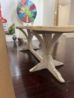 Country French Bleached Trestle Farm Table - 4361517