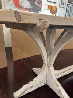 Country French Bleached Trestle Farm Table - 4361607