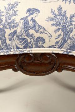 Country French open armchair Walnut Chinoiserie Palace Fabric France 1870 s - 2739464