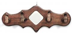 Country Horizontal Oak Wall Hatrack - 4670943