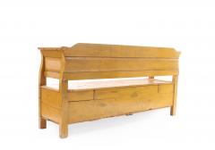 Country Rustic Yellow Wooden Bench - 1420622