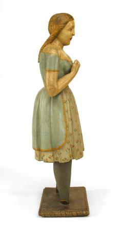 Country Style Wooden Girl Figure - 4407806
