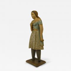 Country Style Wooden Girl Figure - 4412397