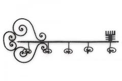 Country Wrought Iron Key Hatrack - 4528984