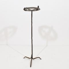 Couple 16th 17th Century Spanish Hand Forged Iron Candleholders - 4114318